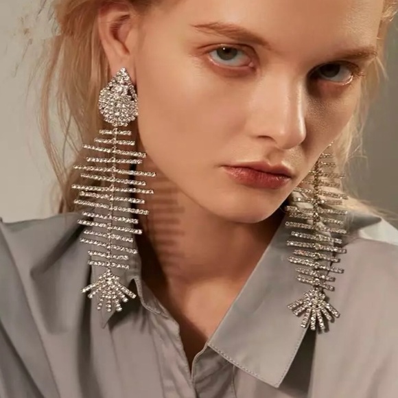 Massive Crystal Earrings - Picture 6 of 6